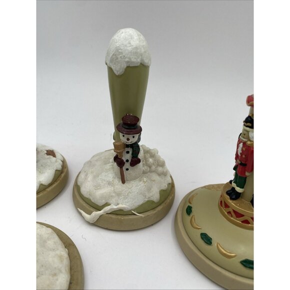 Brown Bag Cookie Art Stamps Press Holiday Christmas 5 pc. Lot Santa Snowman - Picture 5 of 6